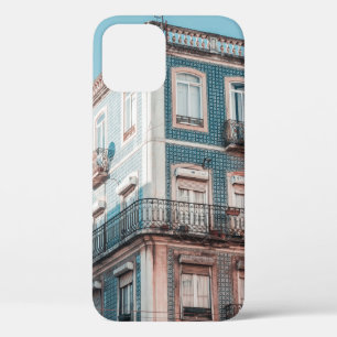 WHITE AND BLUE CONCRETE BUILDING iPhone 12 CASE