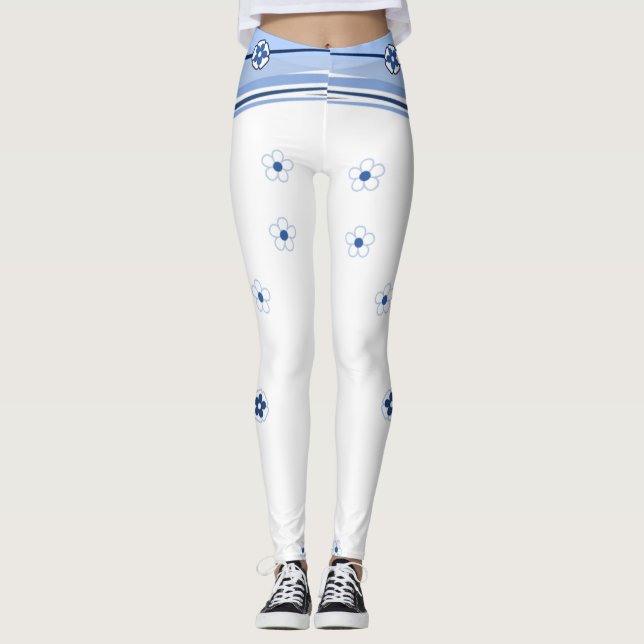 White and Blue Leggings (Front)
