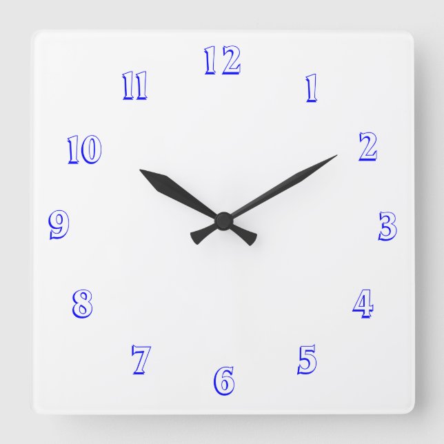 White and Blue > Plain Kitchen Clocks (Front)