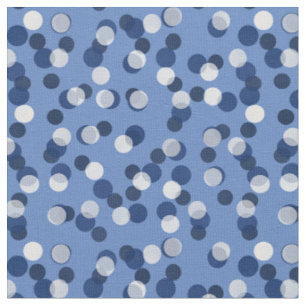 white and blue polka dot fabric