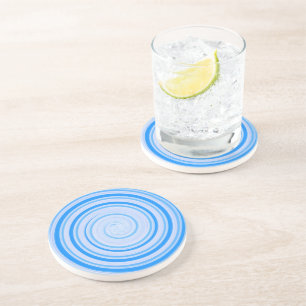 White and blue spiral coaster