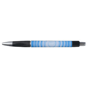 White and blue spiral pen