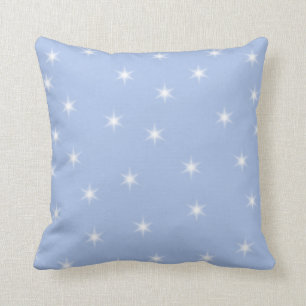 White and Blue Stars Design. Throw Pillow