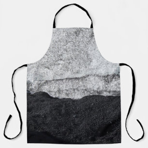 White and blue stone fragment apron