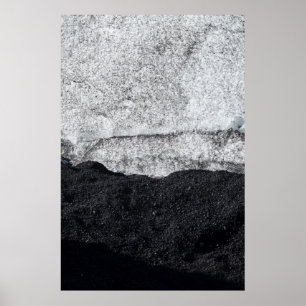 White and blue stone fragment poster