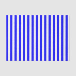 White and Blue Stripes Tissue Paper
