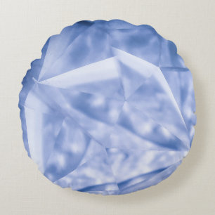 White and blue suit jacket round pillow