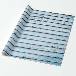 White and blue wooden surface wrapping paper