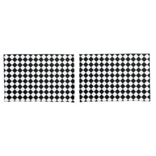 White and Bold Black Chevron Pattern Pillowcase