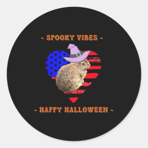 White And Boo Funny Halloween Outfit Costumes Classic Round Sticker