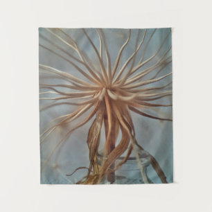 White and brown abstract painting tapestry