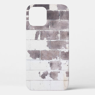 White and brown concrete wall iPhone 12 case