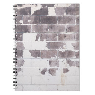 White and brown concrete wall notebook