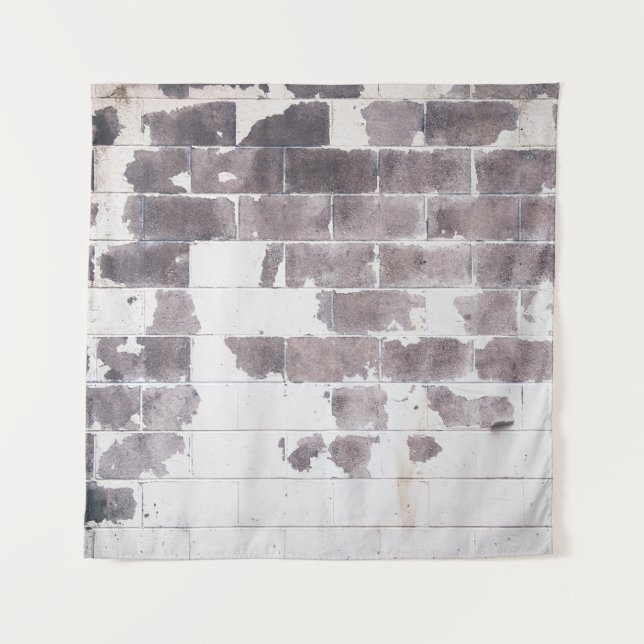 White and brown concrete wall tapestry (Front)