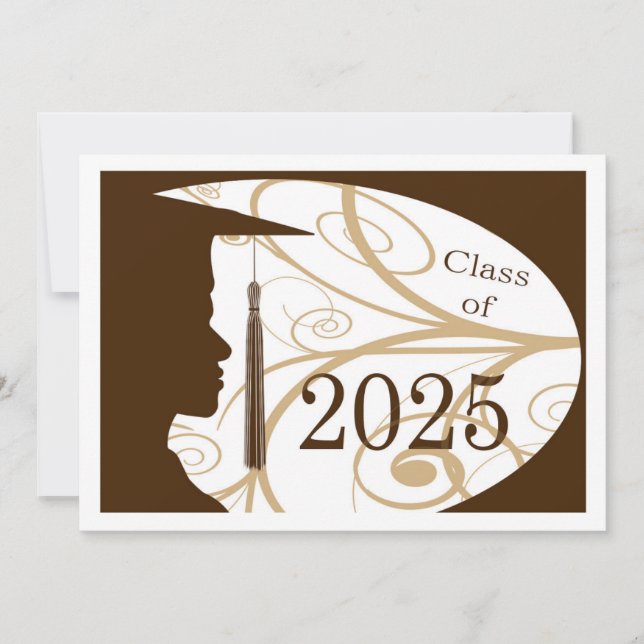 White and Brown Man Silhouette 2025 Card (Front)