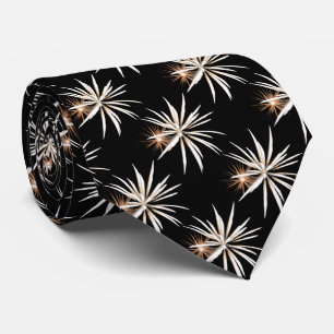 White and Broze fireworks pattern tie