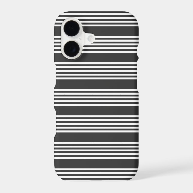 White and charcoal five stripes pattern (Back)