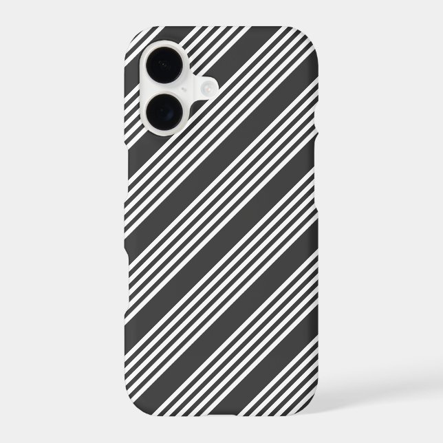 White and charcoal five stripes pattern (Back)