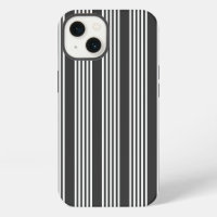 White and charcoal five stripes pattern