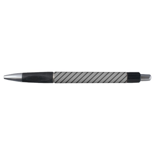 White and charcoal five stripes pattern pen (Front)