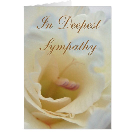 White and Cream Sympathy Card