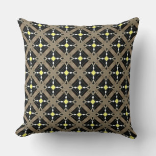 White and Crystal Chain Jewels Throw Pillow