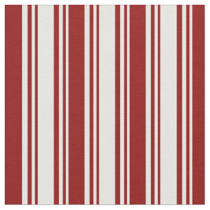 White and Dark Red Pattern Fabric