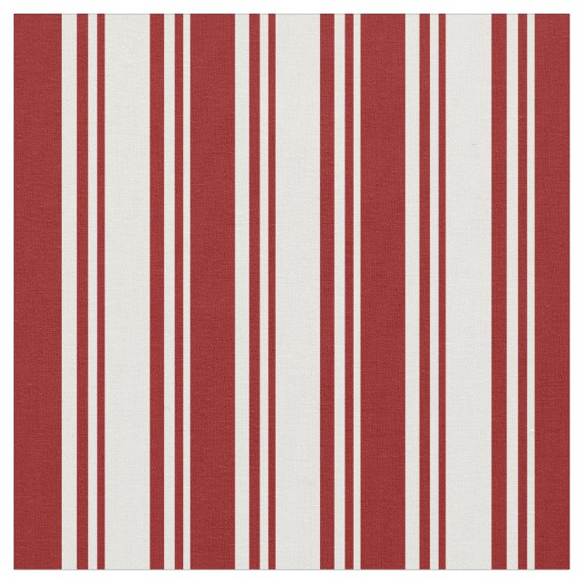 White and Dark Red Pattern Fabric (Close Up)