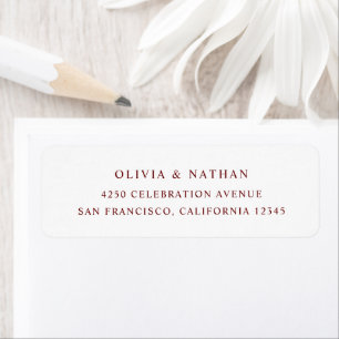 White and Dark Red   Simple Elegant Text