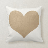 white and faux gold leather heart