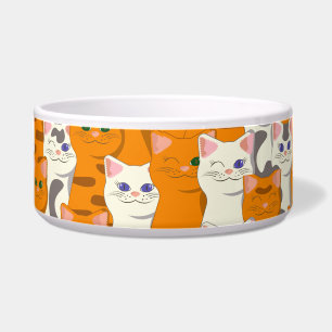 White and ginger cats pattern green eyes blue eyes
