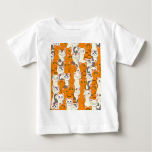 White and ginger cats pattern green eyes blue eyes baby T-Shirt