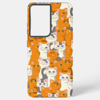 White and ginger cats pattern green eyes blue eyes