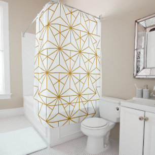 White and gold art deco geometric pattern