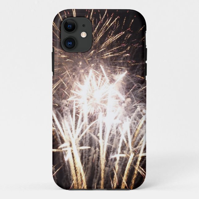 White and Gold Fireworks I Patriotic Celebration Case-Mate iPhone Case (Back)