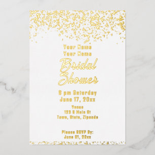 White and Gold Foil Bridal Shower