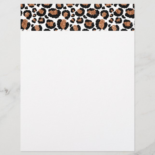 White and Gold Foil Cheetah - Leopard Pattern (Front)