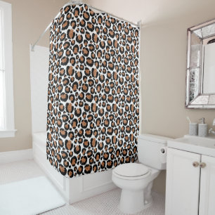 White and Gold Foil Cheetah - Leopard Pattern