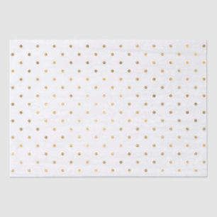 White and Gold Glitter Polka dot Tissue Paper