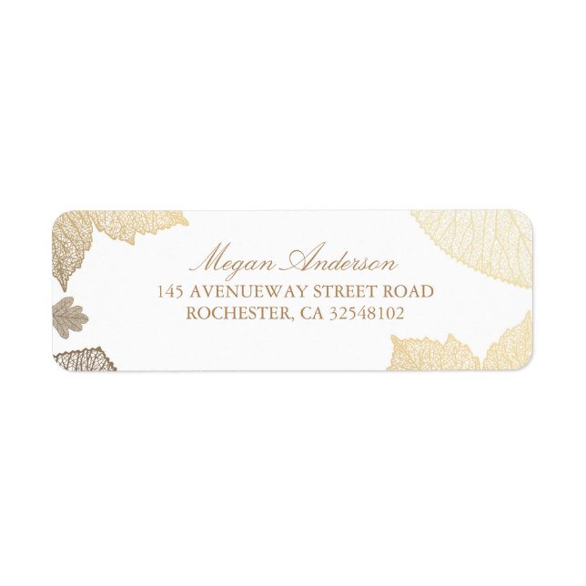 White and Gold Leaves Fall Wedding (Front)