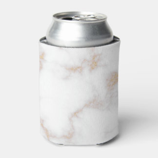 White and Gold Marble Can Cooler
