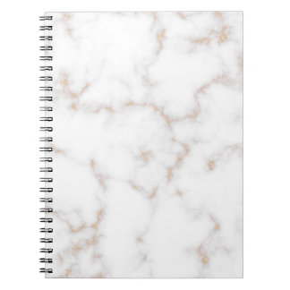 White and Gold Marble Notebook