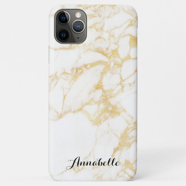 White and Gold Marble Theme Case-Mate iPhone Case (Back)