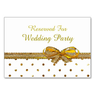 White and Gold Party or Wedding Table Cards