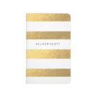 White And Gold Personalized Journal