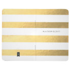 White And Gold Personalized Journal