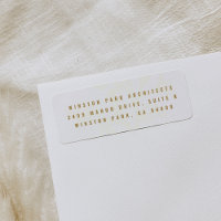 White and Gold Prosperous Branch Return Address