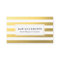 White and Gold Striped Business Card