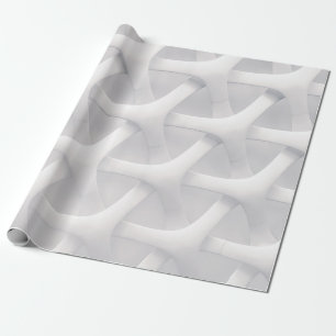 White and gray optical illusion wrapping paper