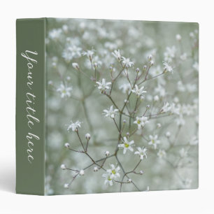 White And Green Botanical Flower Nature Photo Binder